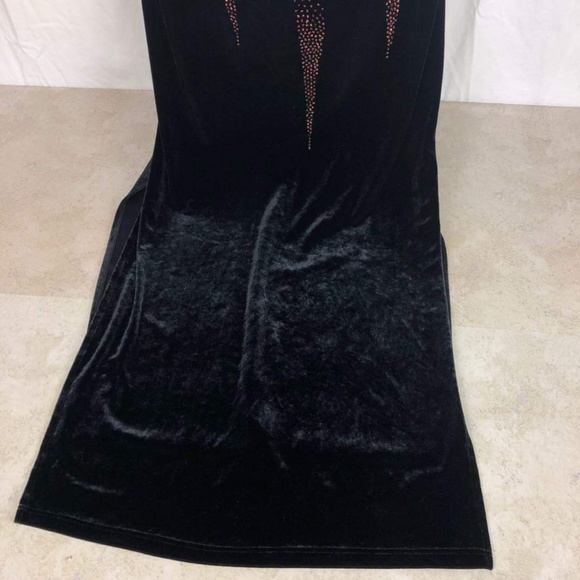 BLACK VELVET gown  Small 217 - Picture 5 of 6
